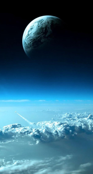 Earth view clouds plane sky - free airplane wallpaper for mobile