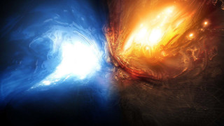 Blue orange space light close - 4 k hd wallpaper free wallpaper