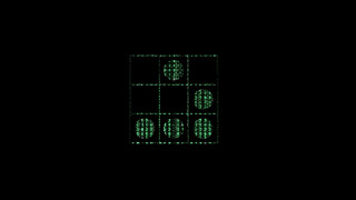 Black background green square four - dai xi free wallpaper