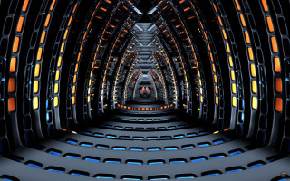 Large room long corridor lights 2 - the middle free wallpaper