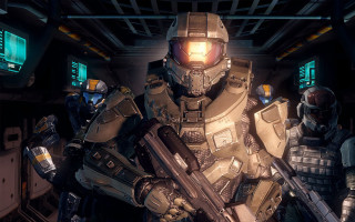 Men in suits helmets guns - halo free wallpaper for desktop