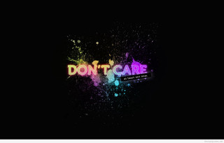 Dark background dont care sign - bright color free wallpaper