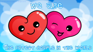 Two hearts with faces cutest - andries both free wallpaper