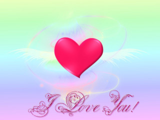 Heart love you pink wings - felipe seade free wallpaper