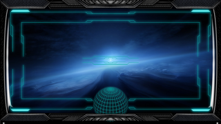 Futuristic space station pyramid bright - the center free wallpaper