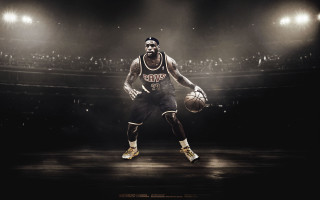 Man holding basketball stadium court - rim free wallpaper