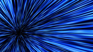 Blue background starburst middle image - a black center free wallpaper for desktop
