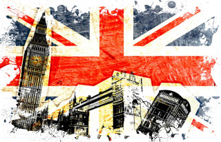 British flag tower of london - grungy free wallpaper