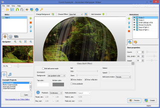 Waterfall screenshot circular picture center - free 3d render wallpaper
