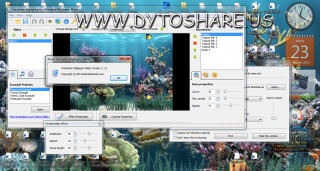 Computer screen clock coral reef - screenshot free wallpaper for desktop