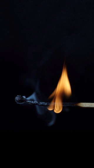 Matchstick lit flame dark lighting - free other wallpaper for mobile