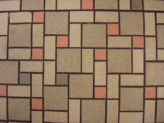 Tile floor pattern squares red - modern art deco free wallpaper