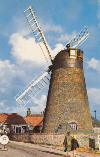 Windmill person walking road van - 1 9 7 0 s free wallpaper for mobile
