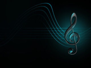 Musical note dark background blue - a musical note free wallpaper