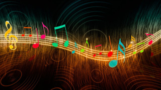Musical note swirl light funk - a musical note free wallpaper