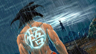 Man rain demons city storm - a person in the background free wallpaper