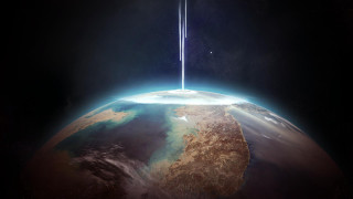 Space station beam sky bright - the earth free wallpaper