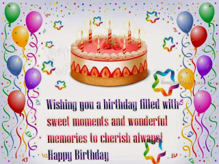Birthday card cake balloons message 2 - a cake and balloons free wallpaper