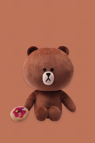 Brown teddy bear pink flower - free other wallpaper for mobile
