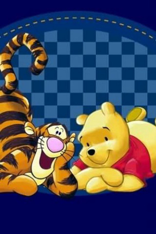 Pooh tigger checkered background disney - funny free wallpaper for mobile