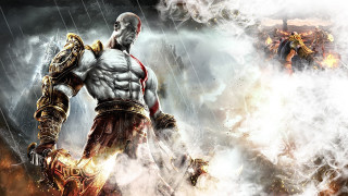 Man large arm sword fire - a fire and smoke background free wallpaper