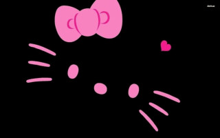Pink kitty bow head ears - kawaii free wallpaper for desktop