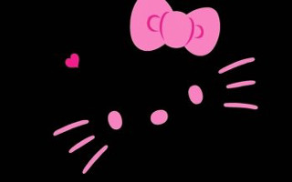 Pink kitty bow heart tail - its tail free wallpaper