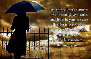 Woman umbrella fence quote standing - elwood h. smith free wallpaper