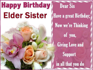 Happy birthday card sister flowers - a happy birthday card free wallpaper for desktop