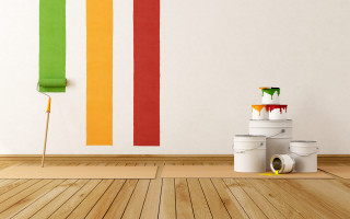 Colorful room paint rollers corner - the floor next free wallpaper for desktop