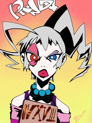 Cartoon creepy character sign expression - a creepy expression free wallpaper