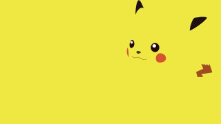 Pikachu yellow gradient simple background - a black nose free wallpaper for desktop