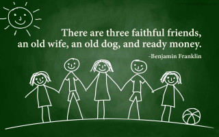 Chalk drawing three people holding - chalk art free wallpaper