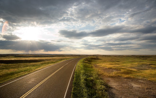 Sunset road field sky clouds - the cloud above free wallpaper for desktop