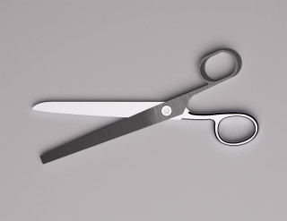 Scissors gray background shadow left - sharp foccus ilustration free wallpaper