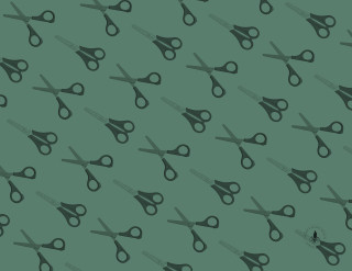 Scissors pattern green background black - institutional free wallpaper