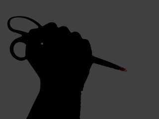 Person holding scissors blood stain - sharp foccus ilustration free wallpaper for desktop