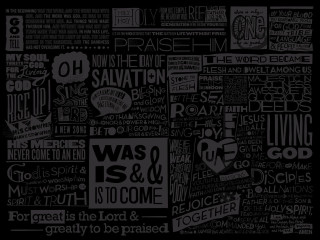 Black white poster words all 6 - print free wallpaper
