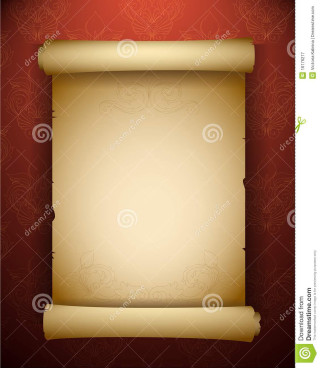 Scroll red background gold border - conceptual art free wallpaper for tablet