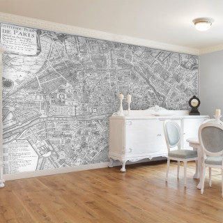 Map room white furniture clock - free architecture wallpaper for tablet
