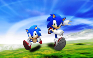 Sonic hedgehogs running grass blue - a field of grass and grass free wallpaper