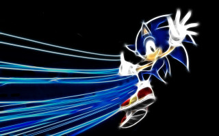 Sonic hedgehog blue white streaks - streak free wallpaper