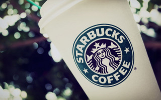 Starbucks cup logo tree lights - morning free wallpaper for desktop