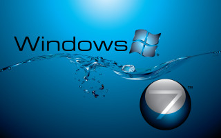 Blue background water splash windows 2 - a water drop free wallpaper