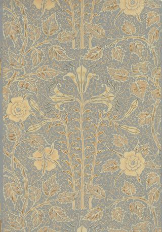 Blue beige floral wallpaper gold - a wallpaper background free wallpaper for mobile