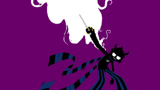 Cartoon character sword ghost black - a cartoon character holding free wallpaper for desktop