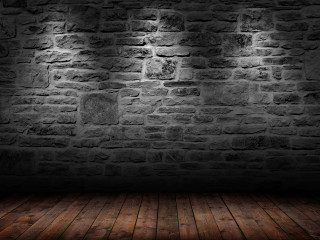 Dark room brick wall wooden 6 - a spotlight free wallpaper
