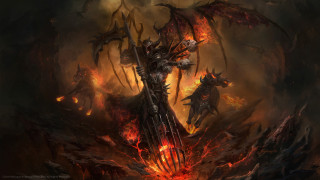 Demonic demon horns dark forest - demonic free wallpaper for desktop