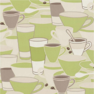 Green white wallpaper coffee beans - a spoon in the middle free wallpaper