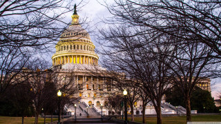 Capitol building trees washington dc - a cloudy day free wallpaper